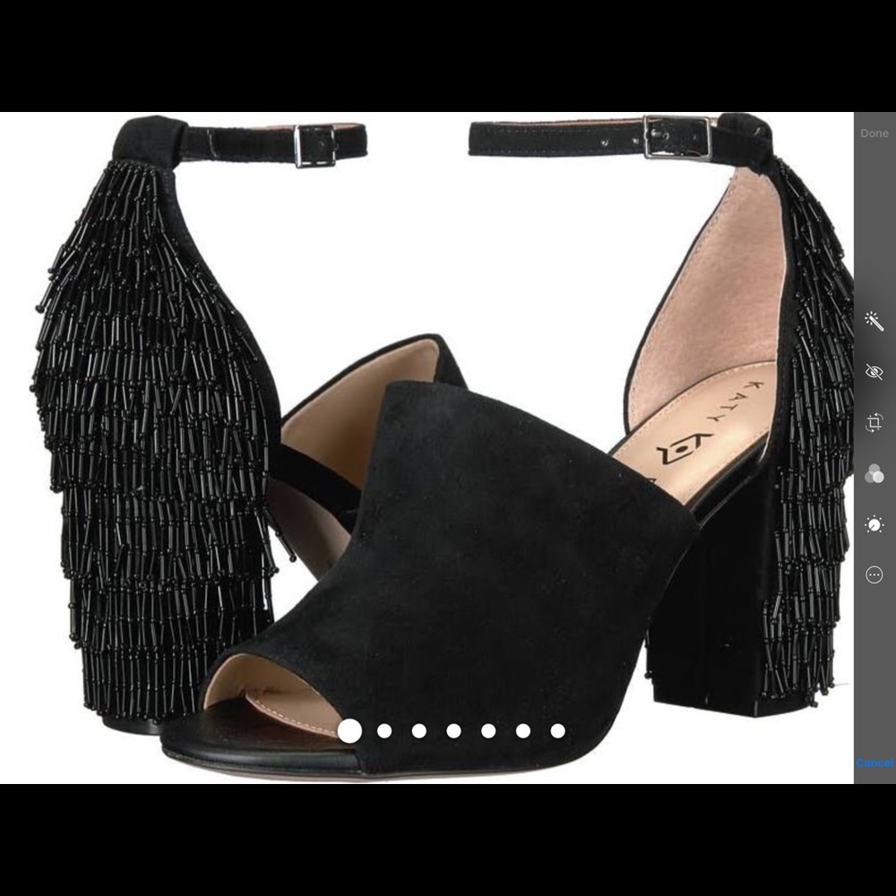 Katy Perry, The MIA sandal. Beaded heels.